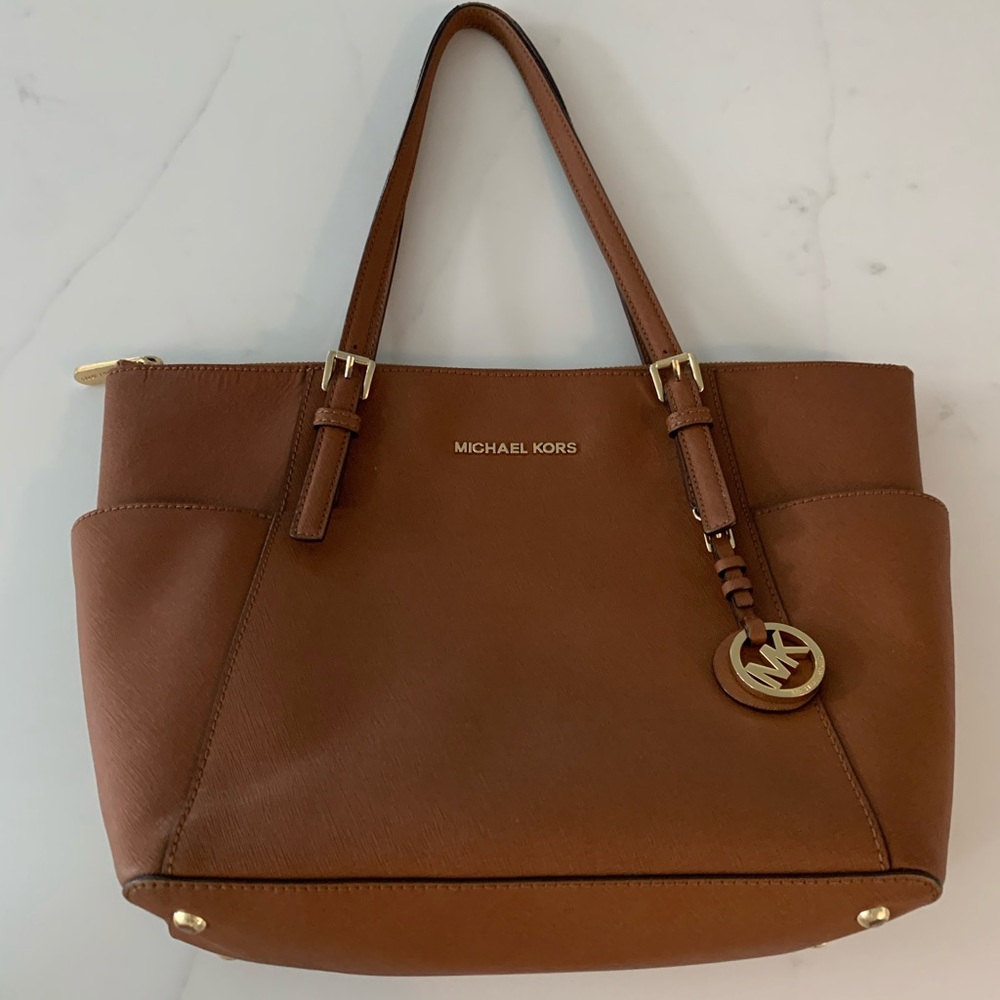Authentic Michael Kors zip tote